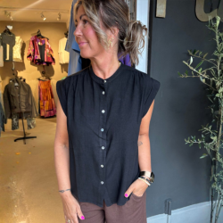 Wauw seashell blouse black - 10221