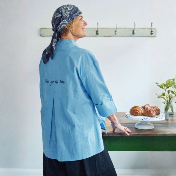 Wauw Luna shirt Shoot for the stars blue with navy  - 10108