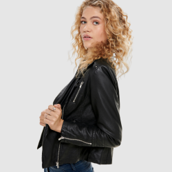 Only Gemma faux leather biker otw black - 15153079