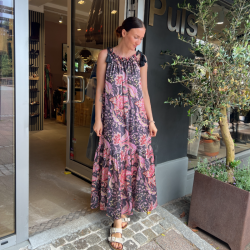 Wauw Gitte dress grey print - 10223