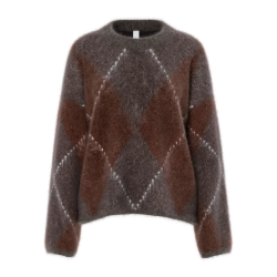 Yas Argy ls mohair blend knit pullover coffe bean - 26041612