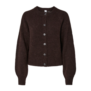 Yas Johi ls wool blend cardigan coffee bean - 26040004