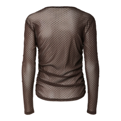 Pieces Bobo ls mesh rouching top hot fudge - 17165986