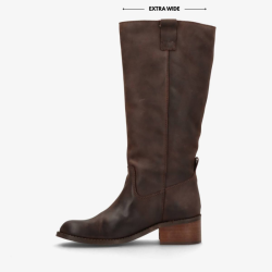 Phenumb Martina logn wix chocolat leather - PB-D07-MARTIEW