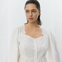 Sofie Schnoor Ariasw broderie anglaise shirt off white - S261185