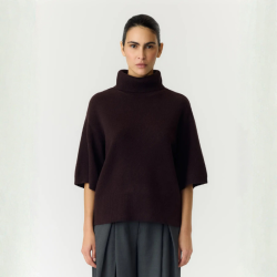 Yas Emila 2/4 wool knit pullover s. coffe bean - 26036037
