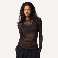 Pieces Bobo ls mesh rouching top hot fudge - 17165986