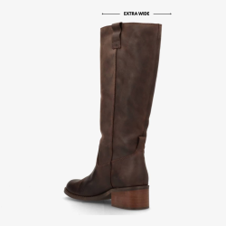 Phenumb Martina logn wix chocolat leather - PB-D07-MARTIEW