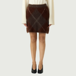 Yas Argy hw mohair blend knit skirt coffe bean - 26041613