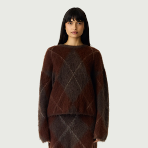 Yas Argy ls mohair blend knit pullover coffe bean - 26041612