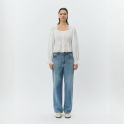 Sofie Schnoor Ariasw broderie anglaise shirt off white - S261185