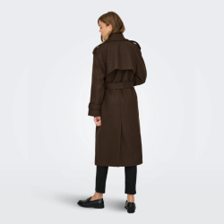 Only Dear trillion long belt coat choclate brown - 15344734