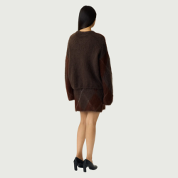 Yas Argy ls mohair blend knit pullover coffe bean - 26041612