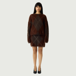Yas Argy hw mohair blend knit skirt coffe bean - 26041613