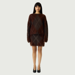 Yas Argy ls mohair blend knit pullover coffe bean - 26041612