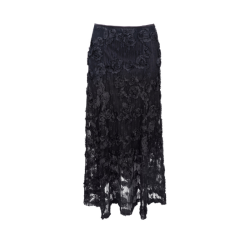 Black Colour Elloise flower patch skirt black - 41282