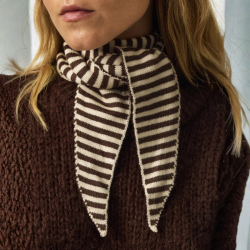 Pieces Komma triangle scraf hot fudge whitecap gray stripe - 17159754