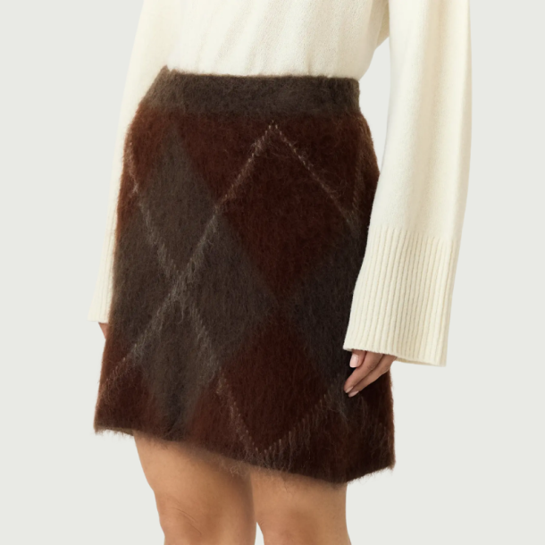 Yas Argy hw mohair blend knit skirt coffe bean - 26041613