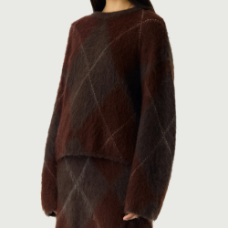 Yas Argy ls mohair blend knit pullover coffe bean - 26041612