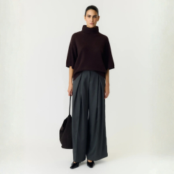 Yas Emila 2/4 wool knit pullover s. coffe bean - 26036037