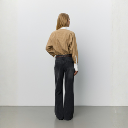 Sofie Schnoor Allisonsw Double-Cuff Shirt � Maple Brown Striped - S263455