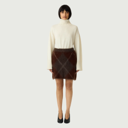 Yas Argy hw mohair blend knit skirt coffe bean - 26041613