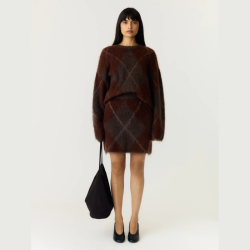 Yas Argy ls mohair blend knit pullover coffe bean - 26041612