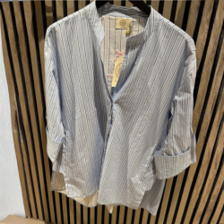 Wauw Luna cherry shirt - light blue stripe - 10219