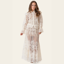 Byic Ellinoric lace maxi skirt off white - 2565