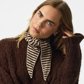 Pieces Komma triangle scraf hot fudge whitecap gray stripe - 17159754
