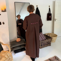 Wauw Luna dress - shoot for the stars chocolate brown - 10225