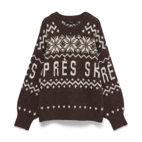 Vero Moda Moritz ls o-neck pullover chocolate torte -10350503