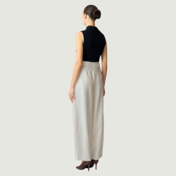 Yas Dotly berrel bukser star white/black - 26041150