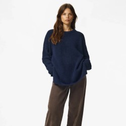 Pieces Tina ls o-neck knit maritime blue - 17166061