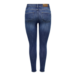 Only power mid sk pushup jeans dark blue denim 15313697