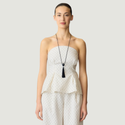 Yas Dotly corsage top star white/black - 26041151