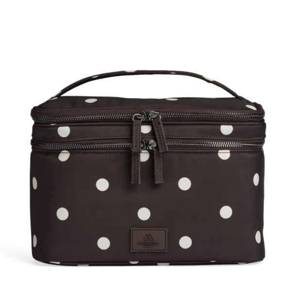 Markberg Treasurembg toiletrv bag recycled polka dot brown - 4831rpv