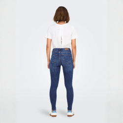 Only power mid sk pushup jeans dark blue denim 15313697