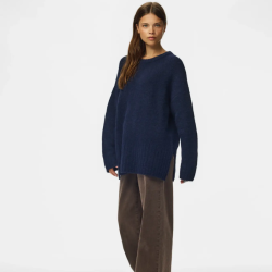 Pieces Tina ls o-neck knit maritime blue - 17166061