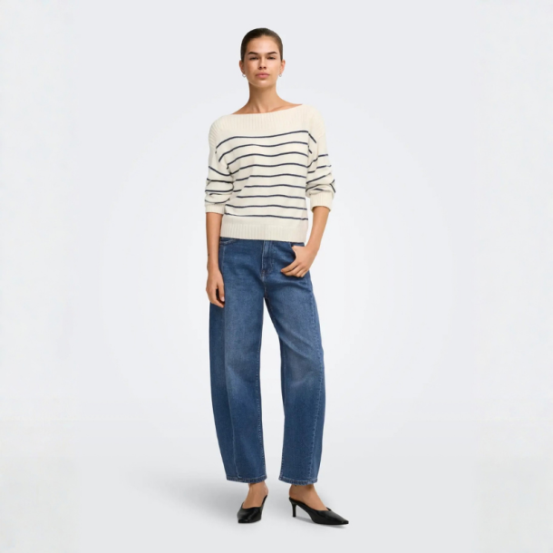 Only Jessica hw barrel ank jeans medium blue - 15391053
