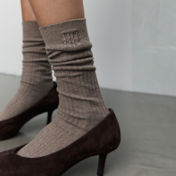 Sofie Schnoor Beathasw Knee Socks 2-Pack camel melange- Sno5937