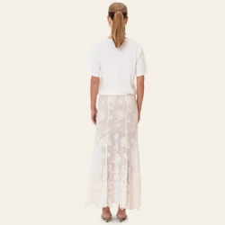 Byic Ellinoric lace maxi skirt off white - 2565