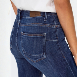 Only power mid sk pushup jeans dark blue denim 15313697