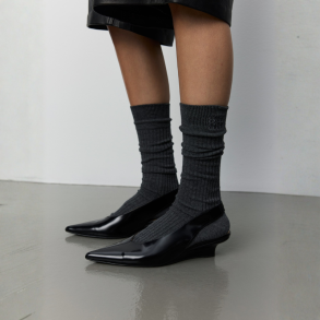 Sofie Schnoor Beathasw Knee Socks 2-Pack dark greyl melange- Sno5937