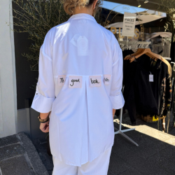 Wauw Luna shirt white the good luck club - 10187