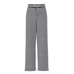 Pieces laya mw wide pants Black/white - 17162578