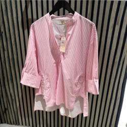 Wauw Luna cherry shirt - light pink stripe - 10219