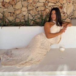 Byic Hallyic wrap top off white lace - A25102