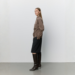 Sofie Schnoor Paigesw Asymmetric Shirt � Brown Check - S263240