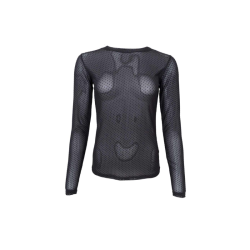 Black Colour Jessie black mesh blouse - 41223